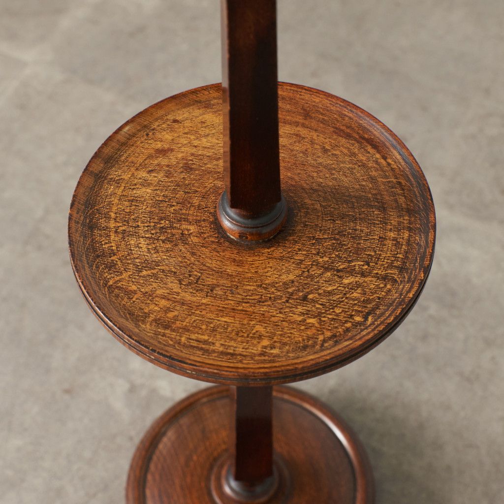 英国 アンティーク スモーカーズスタンド 木製 ビーチ 無垢材 古木