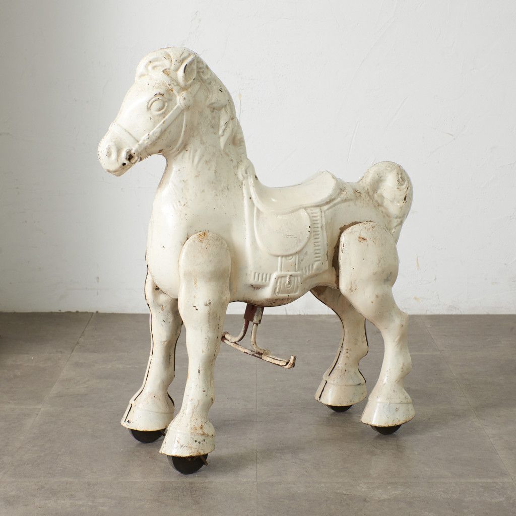 英国 ヴィンテージ 木馬 オブジェ 置物 チャイルド 子供用 おもちゃ 乗り物 ディスプレイ 装飾 店舗 イギリス ビンテージ 年代物 82967