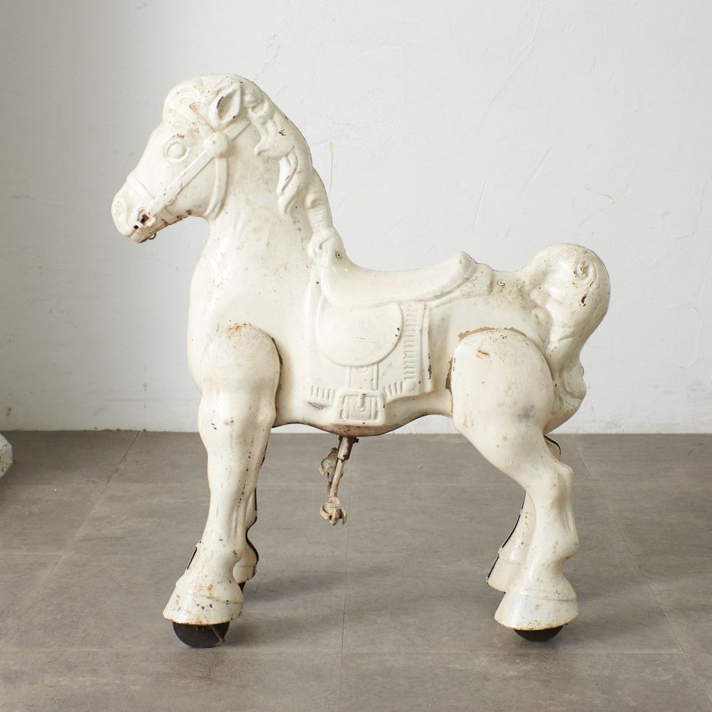 希少！【アンティーク】外国製✨木馬のオブジェ(置物) 英国 ヴィンテージ 木馬 オブジェ 置物 チャイルド 子供用 おもちゃ