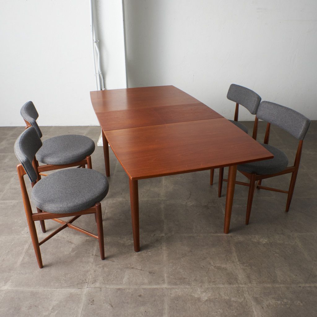 デンマーク ヴィンテージ ドローリーフ ダイニングテーブル 木製