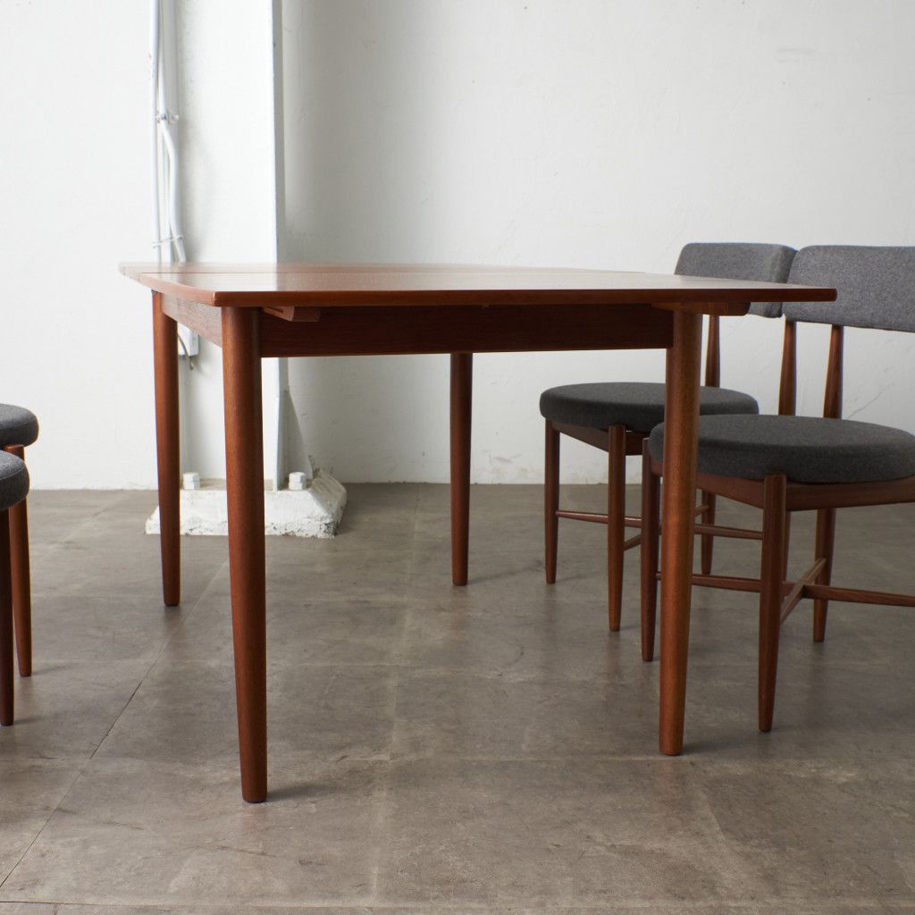 デンマーク ヴィンテージ ドローリーフ ダイニングテーブル 木製