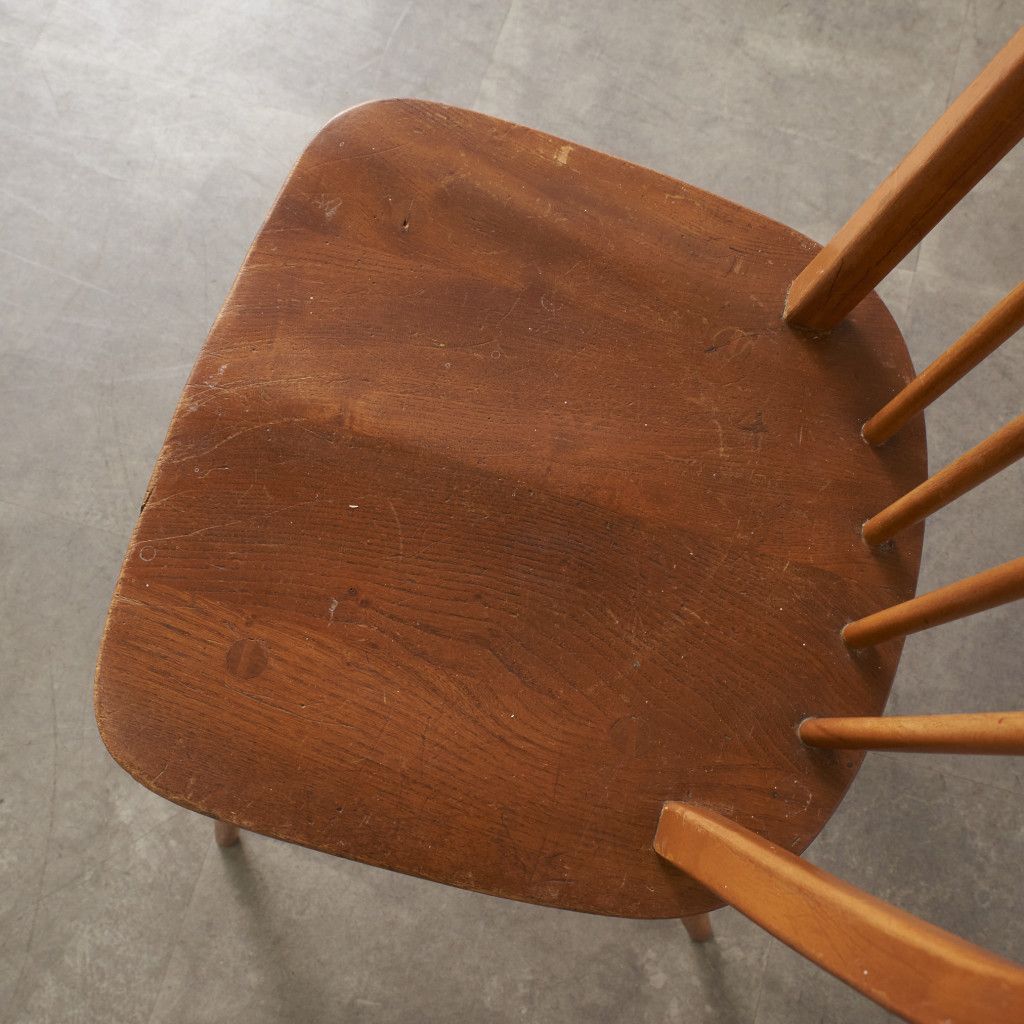 英国アンティークアーコールフープバックチェア/ダイニングイス/椅子(91-118 ercol フープバックチェア 4本 スポーク アーコール ダイニングチェア