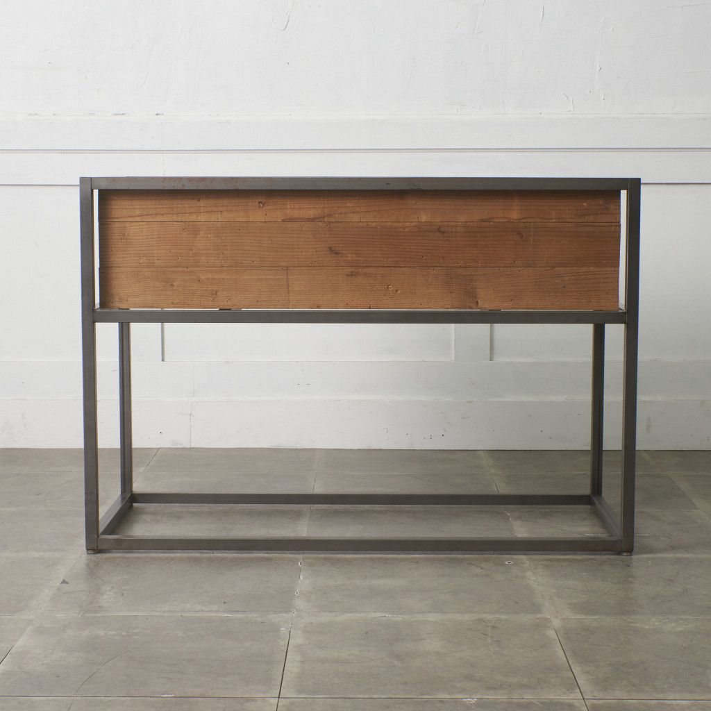 インダストリアル スタイル プランタースタンド 天然木 フラワーボックス 鉄脚 植木鉢 鉢カバー 園芸 ディスプレイ 店舗什器 78839