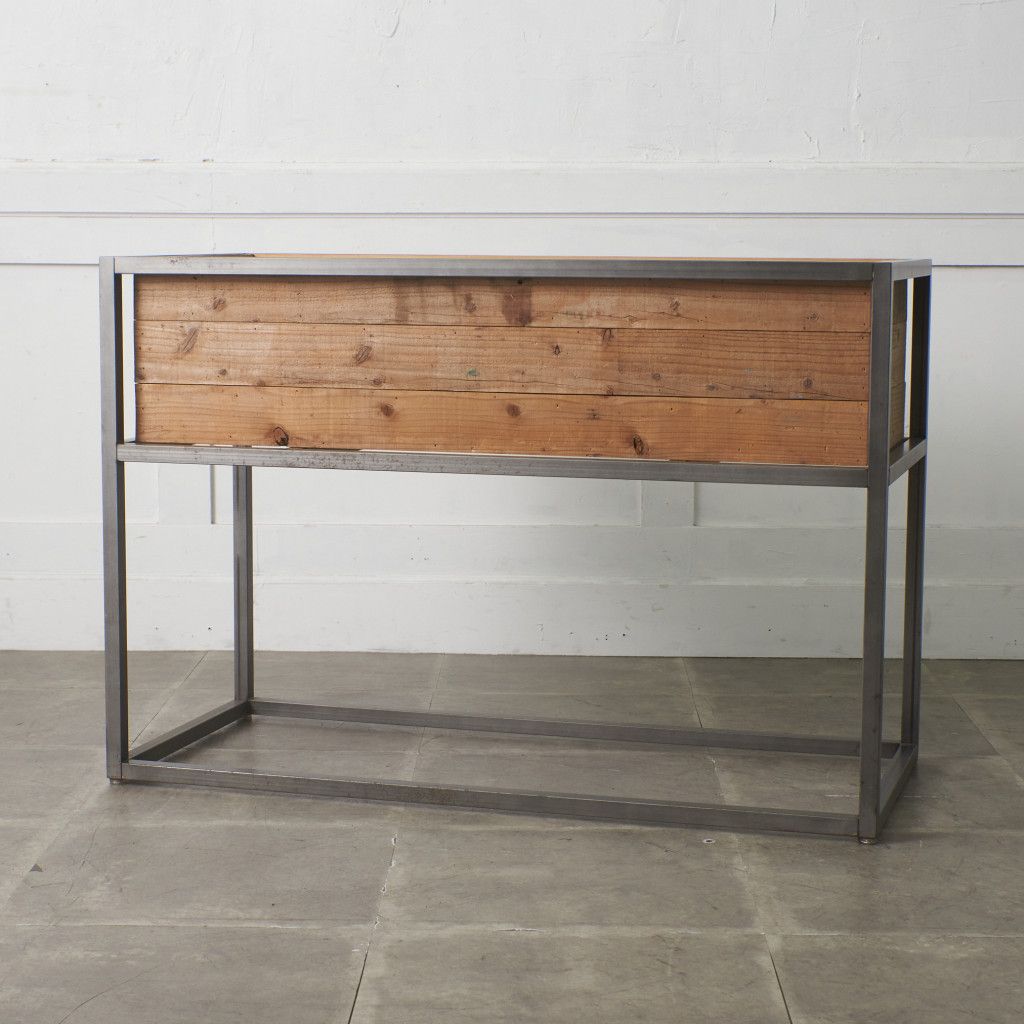  インダストリアル スタイル プランタースタンド 天然木 フラワーボックス 鉄脚 植木鉢 鉢カバー 園芸 ディスプレイ 店舗什器 78839 ミニチュア家具 置物 インテリア小物