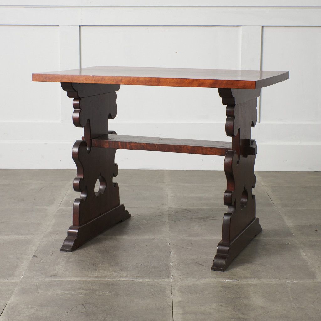 定価16万 松本民芸家具 #14型茶卓 サイドテーブル ミズメザクラ 無垢材