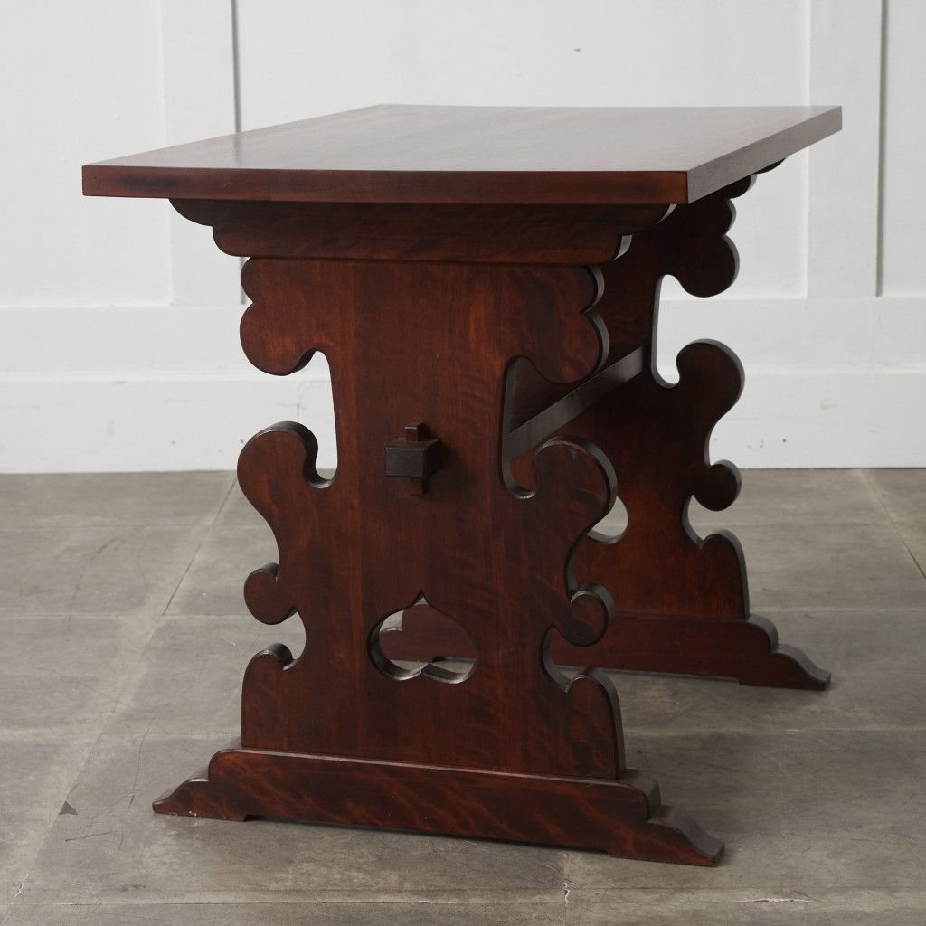 定価16万 松本民芸家具 #14型茶卓 サイドテーブル ミズメザクラ 無垢材