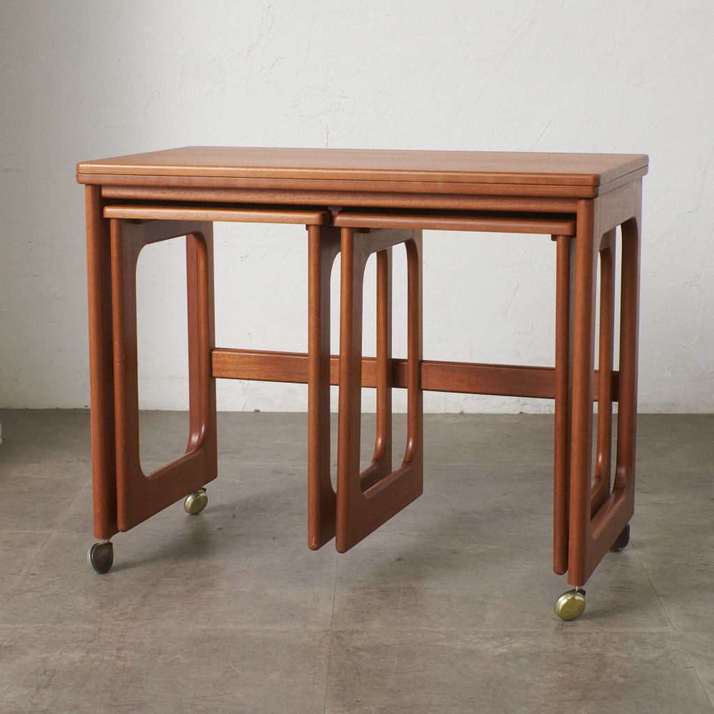 A.H. McINTOSH ネストテーブル コーヒーテーブル チーク 拡張式 天板