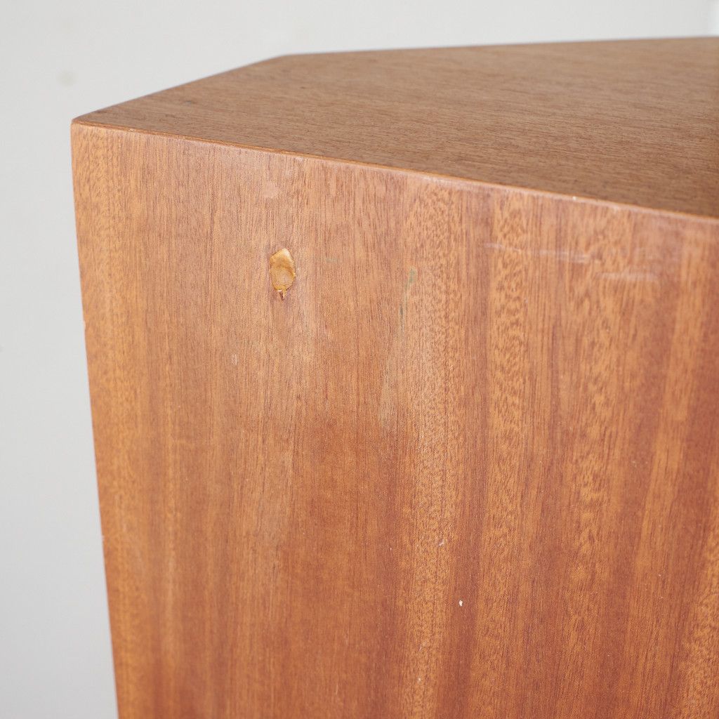 鍵付 Turnidge コーナーキャビネット 英国 ヴィンテージ 飾り棚 食器棚