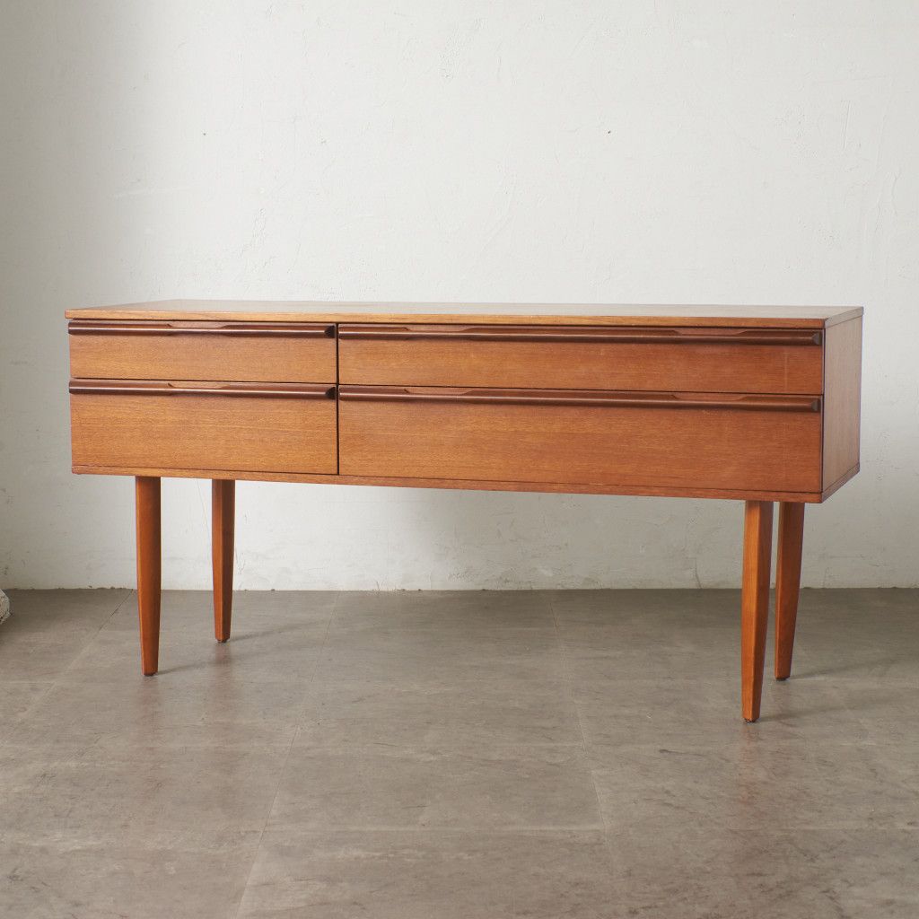 英国 AVALON ヴィンテージ サイドボード 2段 ワイド チェスト チーク