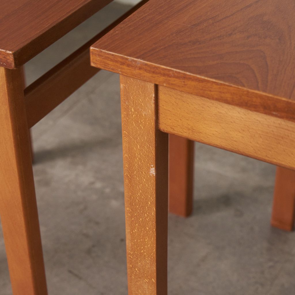 ヴィンテージ ネストテーブル サイド ナイト チーク 仕上済 イギリス ヴィンテージ ネストテーブル 北欧 スタイル サイドテーブル