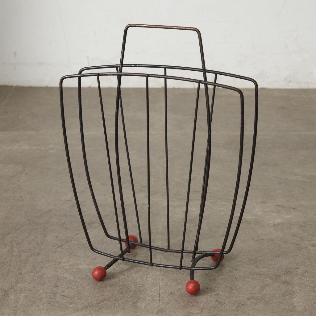 ベルギー ヴィンテージ マガジンラック ミッドセンチュリー 雑誌入れ