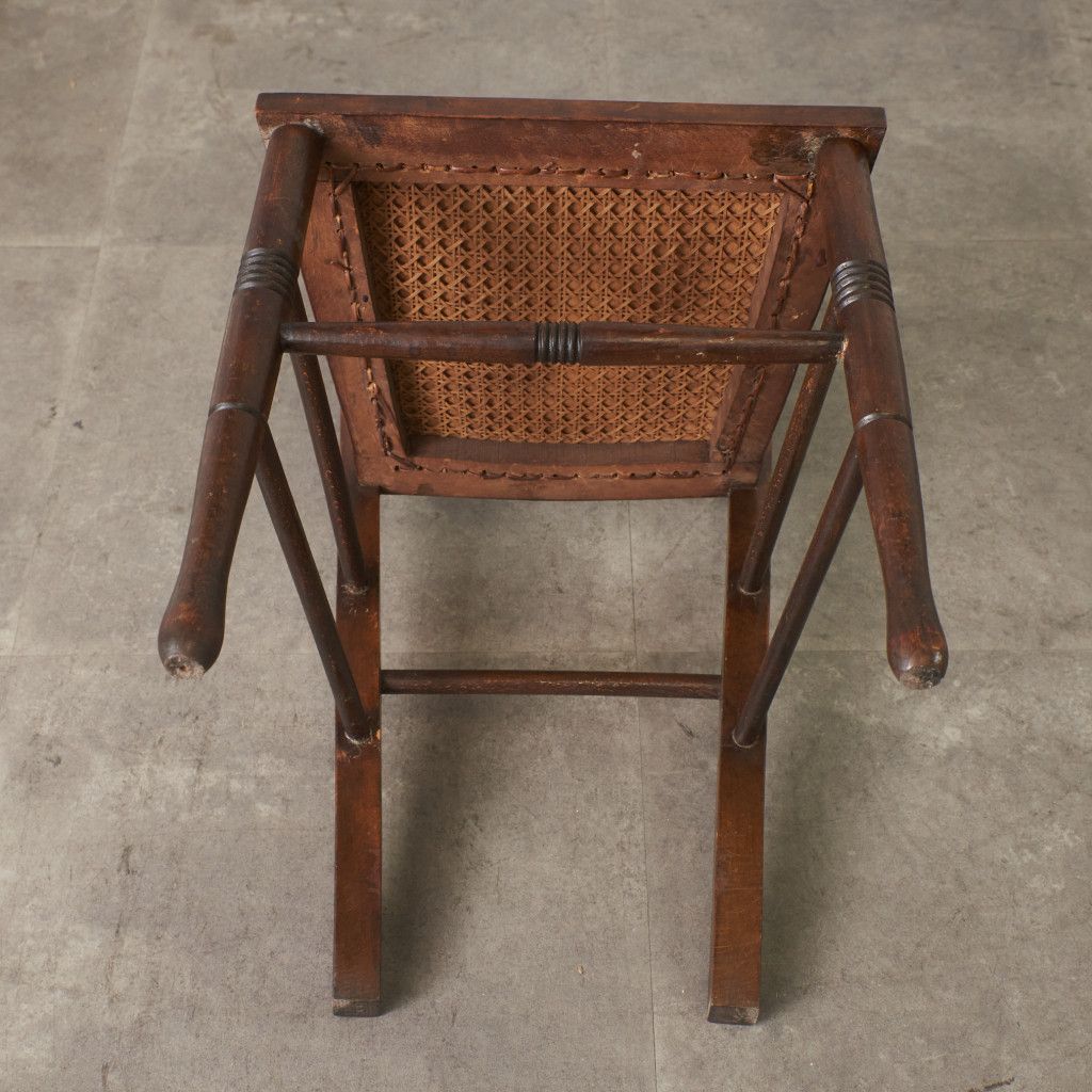 英国アンティーク木製キッチンチェア/ダイニングイス椅子/飾り棚(91