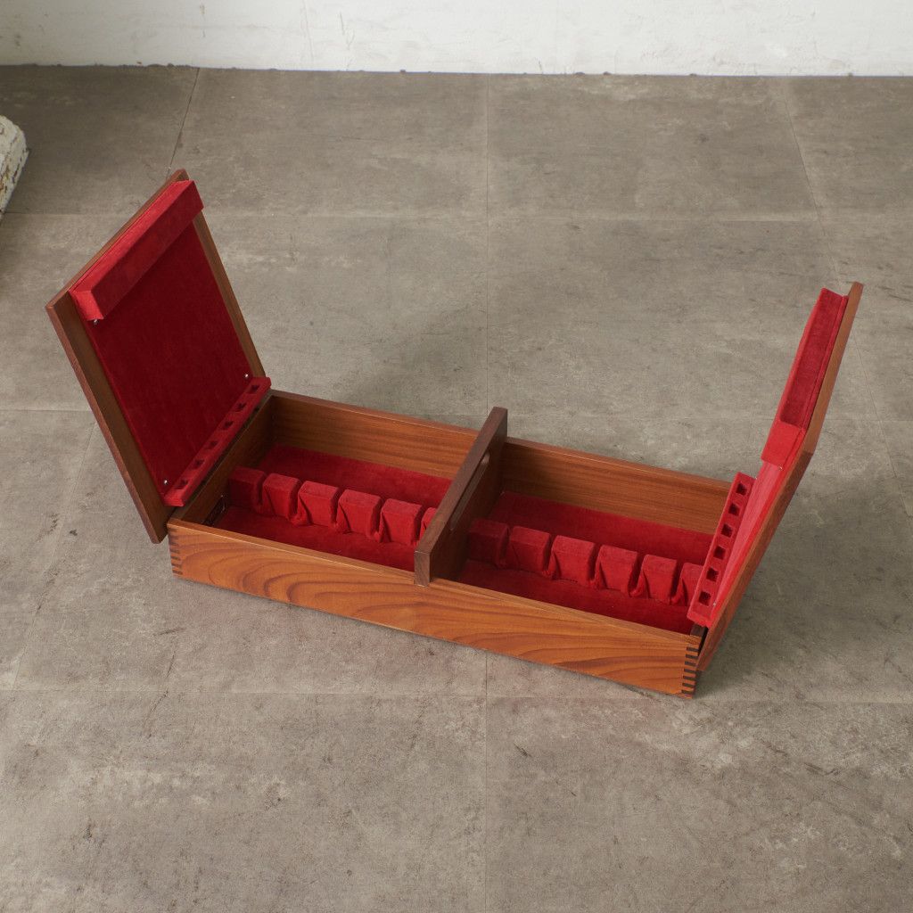 英国 SANENWOOD ヴィンテージ カトラリーボックス 木製 キャビネット