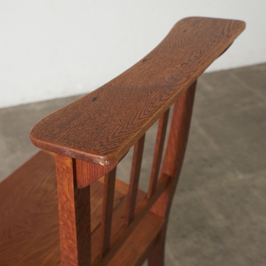 英国アンティーク木製チャペルチェア/チャーチ/ダイニングイス(91-139-1) 英国 アンティーク チャーチチェア 古木 チャペル 教会 椅子 オーク