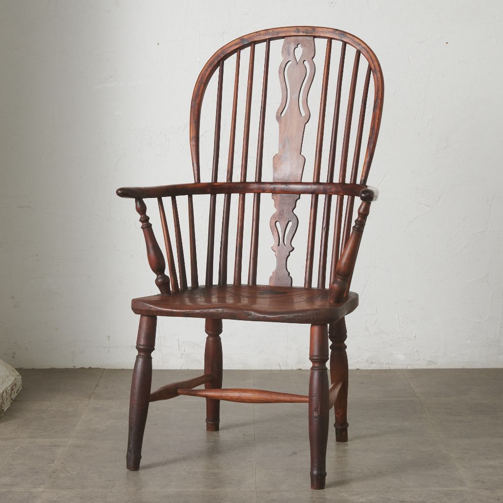 英国 アンティーク ウィンザーチェア アームチェア 無垢材 ダイニング