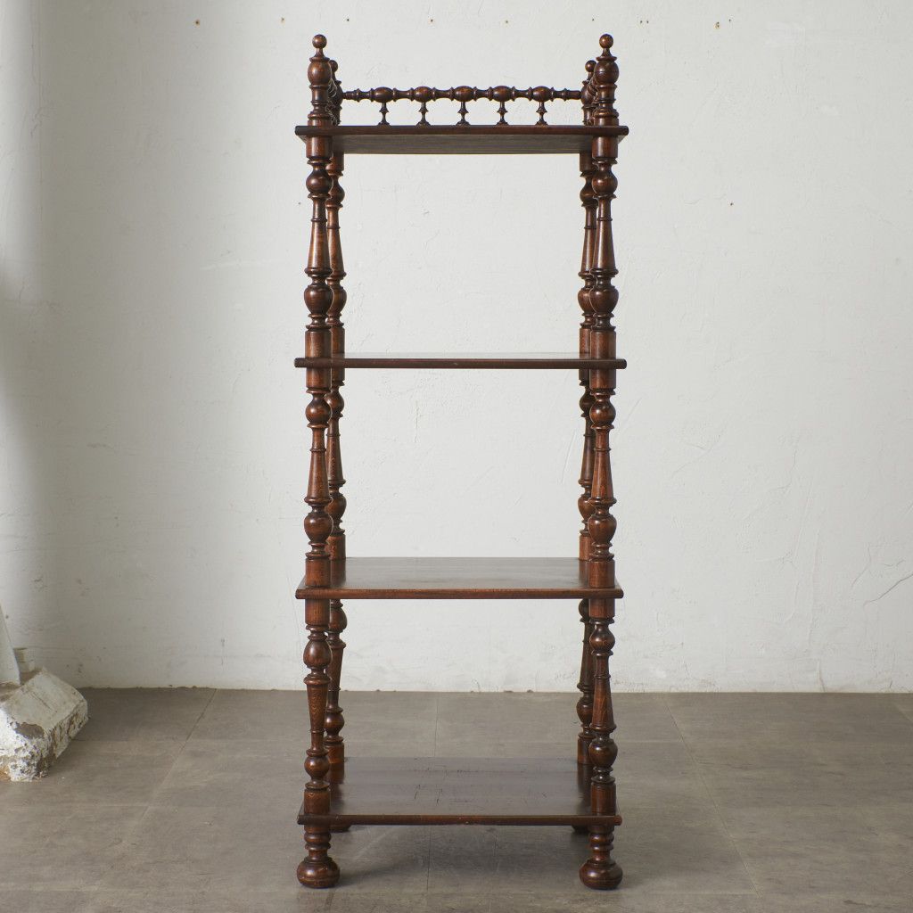 フランスアンティーク 木製ナポレオンシェルフ フランス アンティーク ナポレオン シェルフ 4段 オープンシェルフ