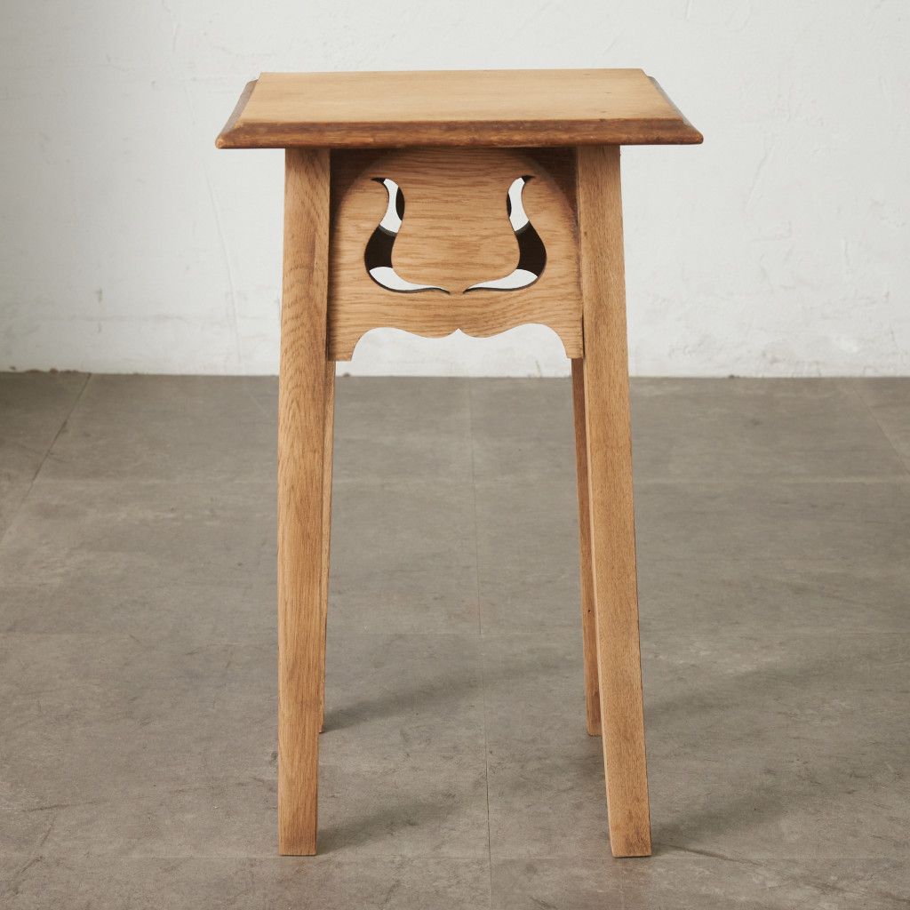 英国 アンティーク サイドテーブル オーク 木製 フラワースタンド 花台