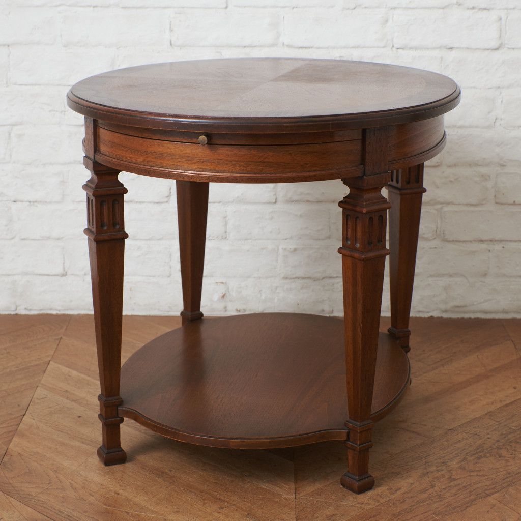 ドレクセルヘリテイジ フランチェスカ ランプテーブル サイドテーブル ナイトA 定価31万 Drexel Heritage ランプテーブル 盆引出付 Francesca サイド