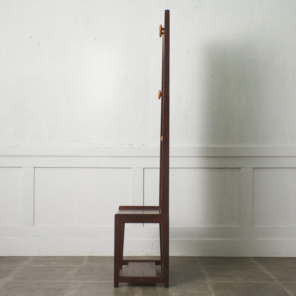 カリモク ヴィンテージ ホールスタンド コートラック ミラー付き