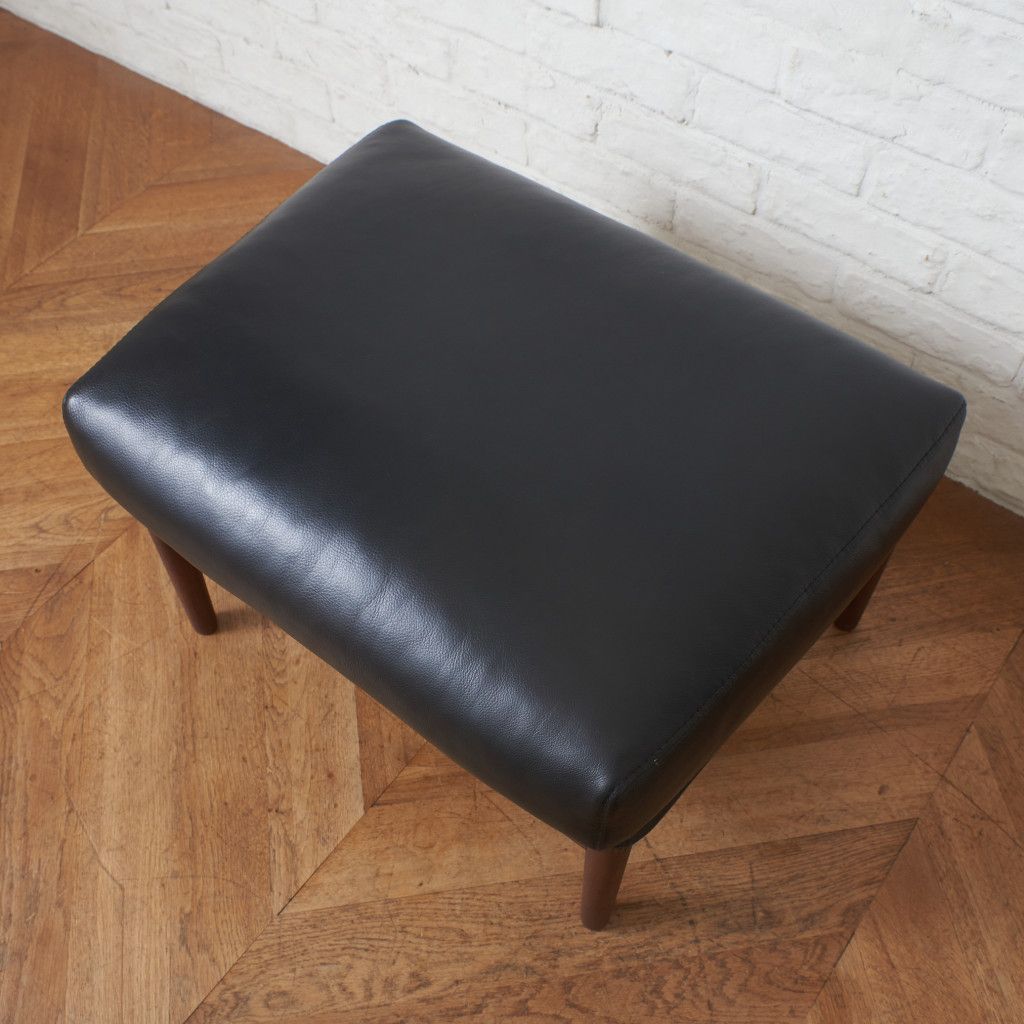 アクタス HORSE SHOE オットマン 木製 マホガニー 本革 フットレスト