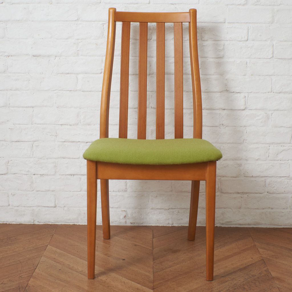 張替済 イギリス ヴィンテージ スラットバック ダイニングチェア 木製