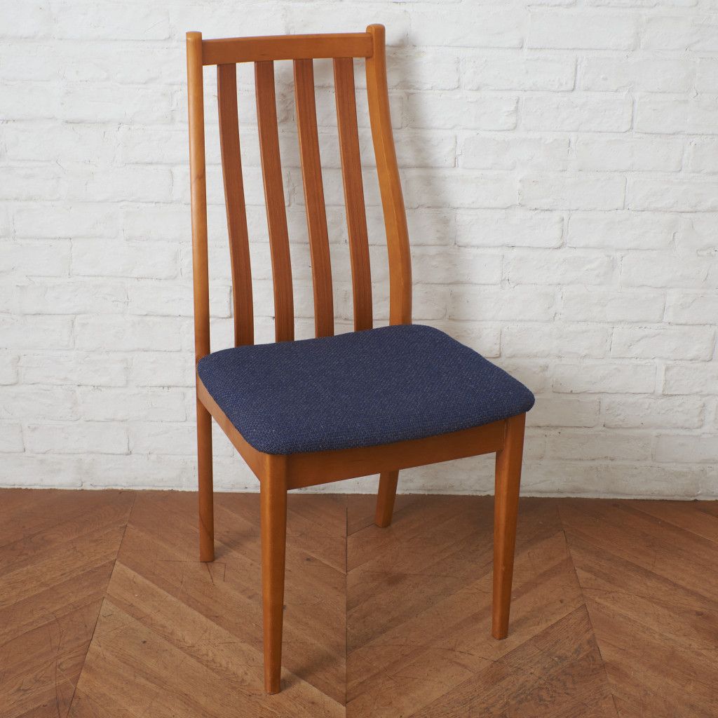 張替済 イギリス ヴィンテージ スラットバック ダイニングチェア 木製