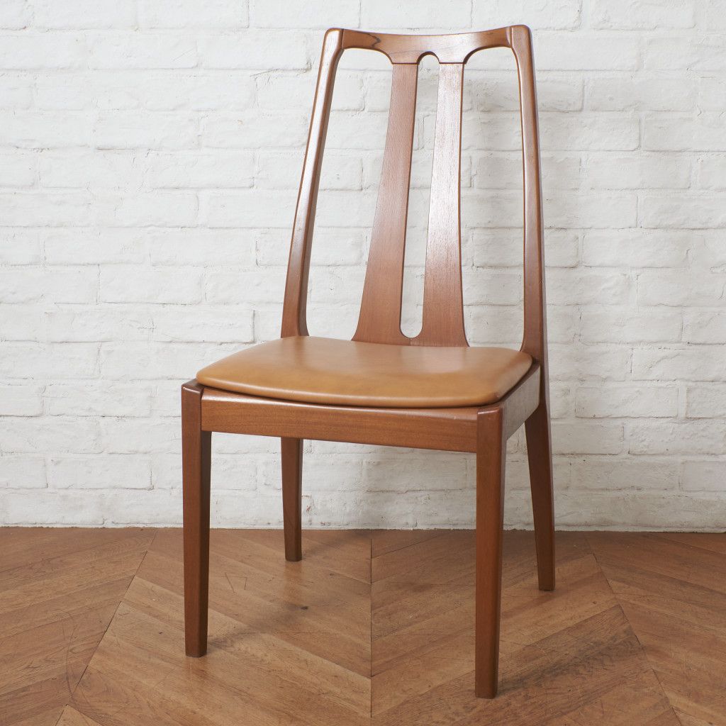 nathan ダイニングチェア ヴィンテージ チーク 木製 椅子 ハイバック