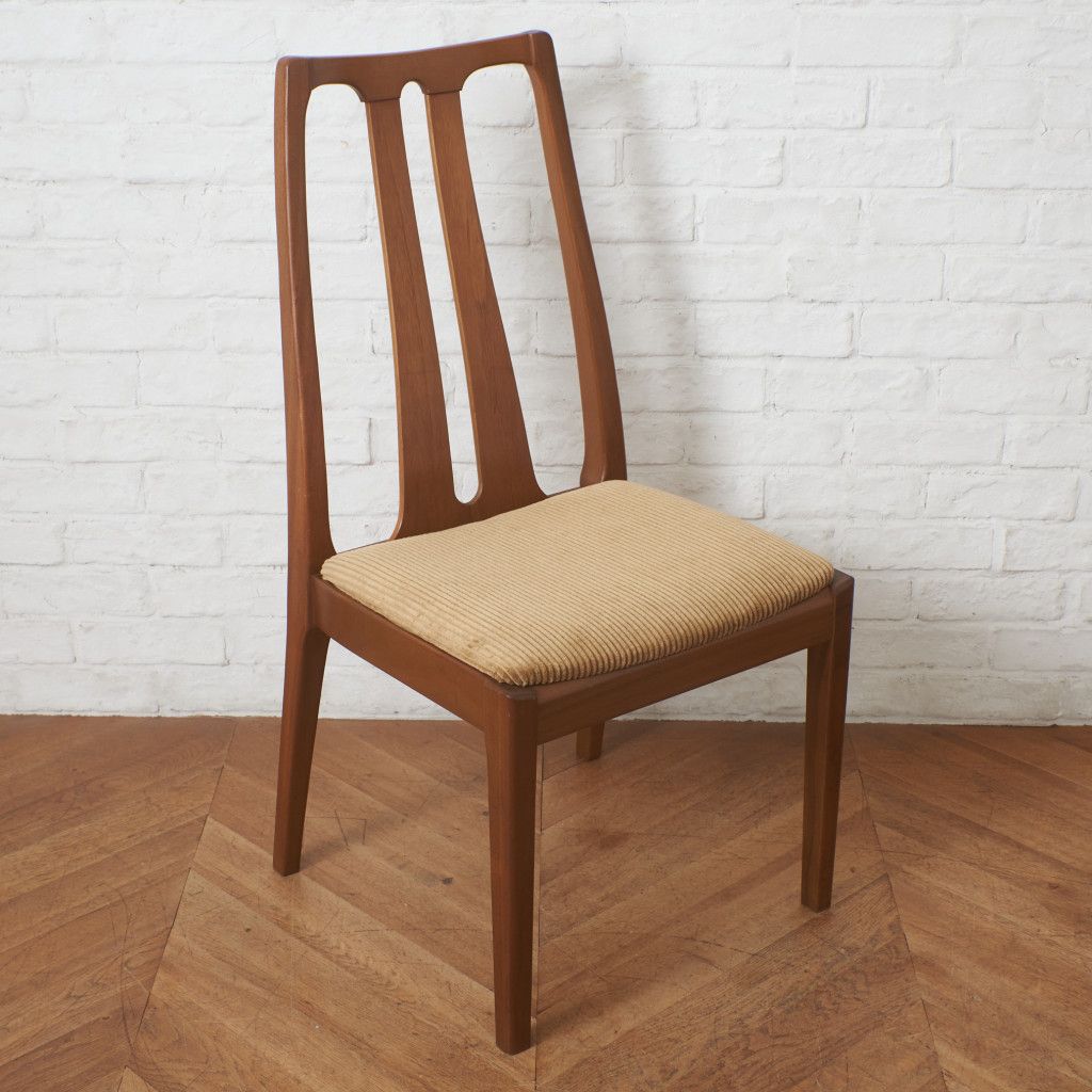 Nathan ヴィンテージ　チェア　椅子 張替済 nathan ダイニングチェア ヴィンテージ チーク 椅子 ハイバック