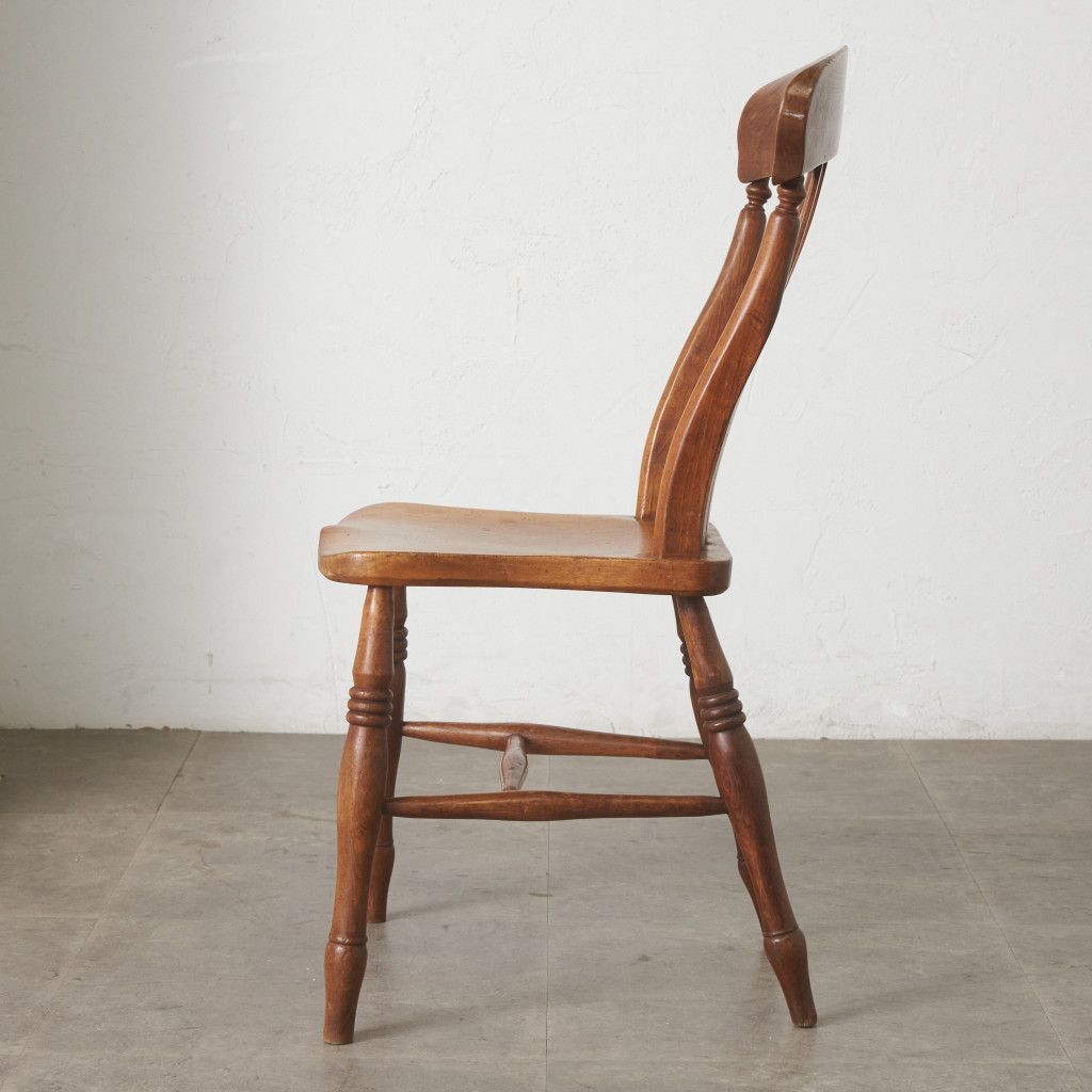 英国 アンティーク キッチンチェア エルム ビーチ 無垢材 チェア 椅子