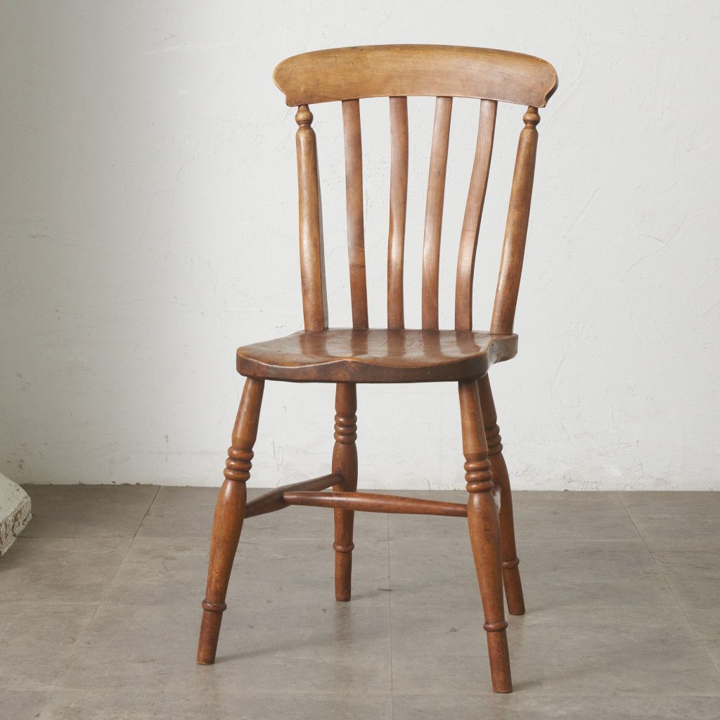 英国 アンティーク キッチンチェア エルム ビーチ 無垢材 チェア 椅子