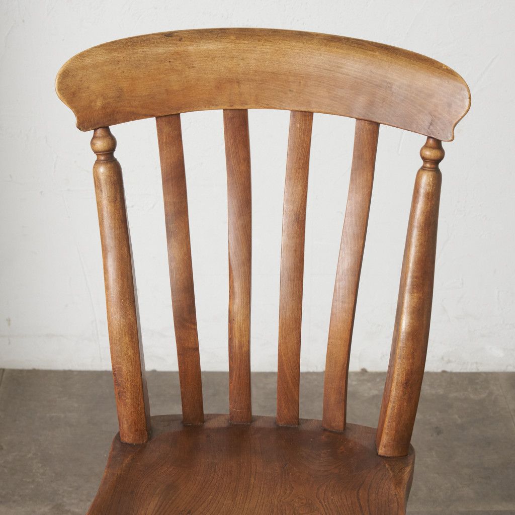 英国 アンティーク キッチンチェア エルム ビーチ 無垢材 チェア 椅子