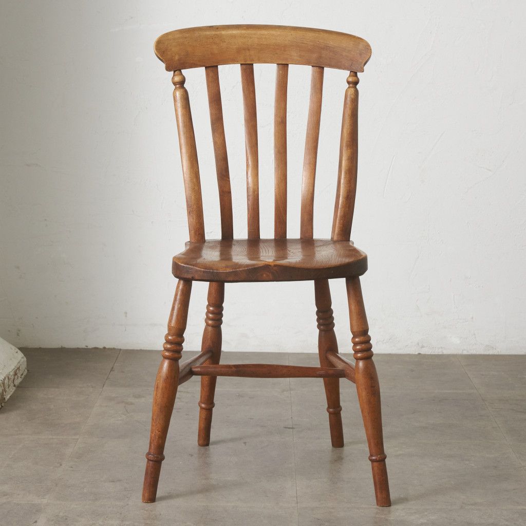 英国 アンティーク キッチンチェア エルム ビーチ 無垢材 チェア 椅子