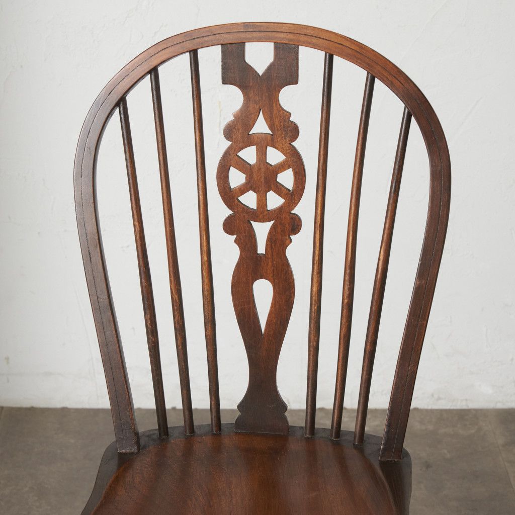 英国 クラシック ホイールバックチェア 無垢材 ウィンザーチェア 木製