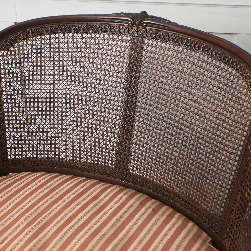  クラシック 籐張り 2人掛け ソファ アームチェア 長椅子 2P ラウンジチェア ラタン 椅子 古い 2シーター 応接 イス 木製 西洋 96194 マイクロファイバー花柄 2人掛け 3人掛けソファ ソファ ソファベッド