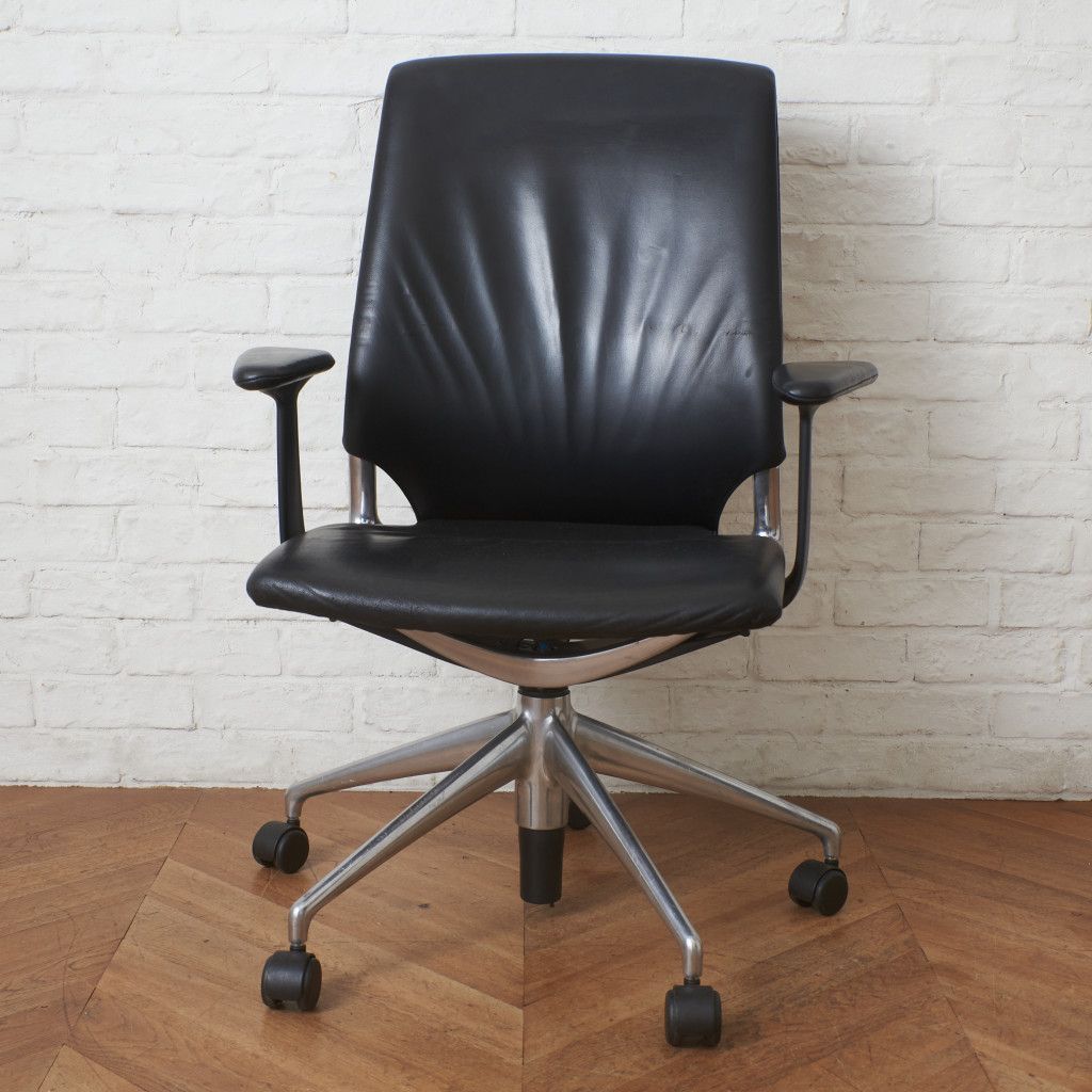 Vitra メダチェア 本革 キャスター 昇降式 デスクチェア 革張り ヴィトラ MEDA CHAIR ワークチェア 椅子 オフィスチェア モダン 96316