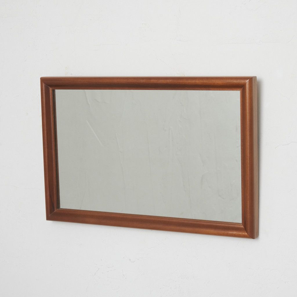 イギリス ヴィンテージ ウォールミラー 木製 シンプル 北欧 スタイル
