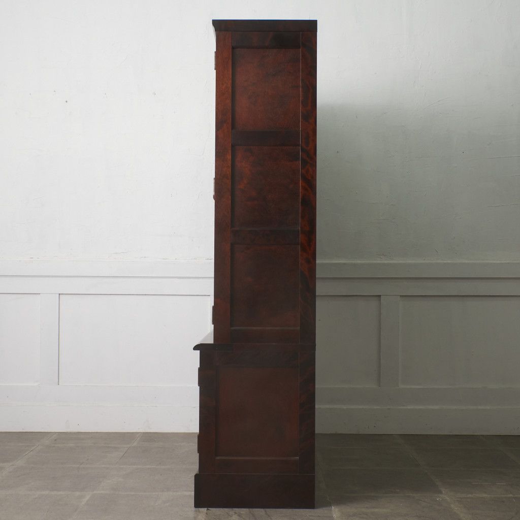 北海道民芸家具 本箱 #118 書棚 3面扉 本棚 カップボード 飾り棚 食器