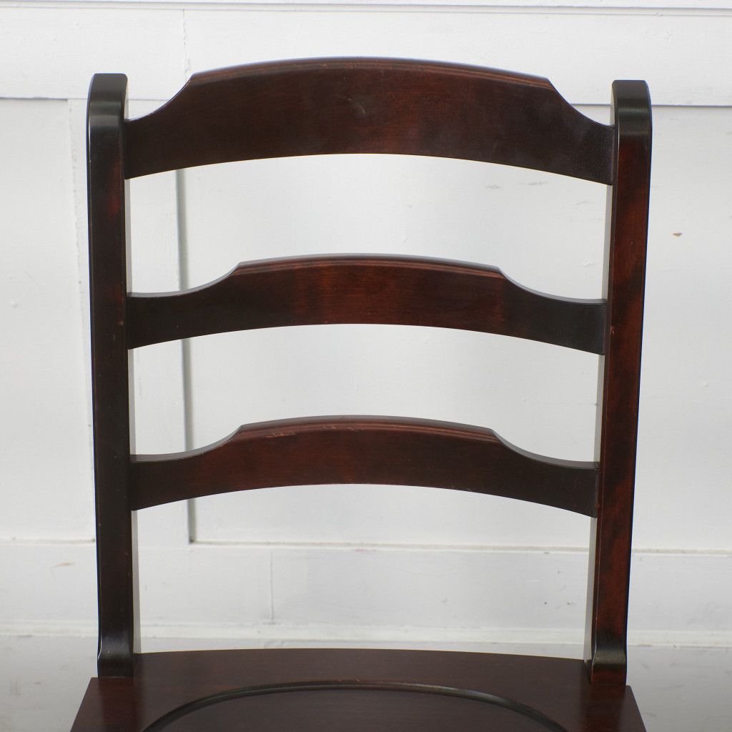 4脚セット 北海道民芸家具 ラダーバックチェア HM620 樺 無垢材