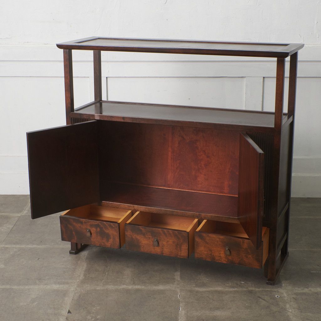 定58万 松本民芸家具 G型 朝鮮棚 ミズメ桜 李朝家具 李朝棚 飾り棚 飾