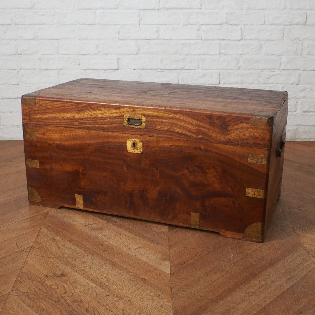 年代物 ブランケットボックス 収納箱 楠 アンティーク スタイル