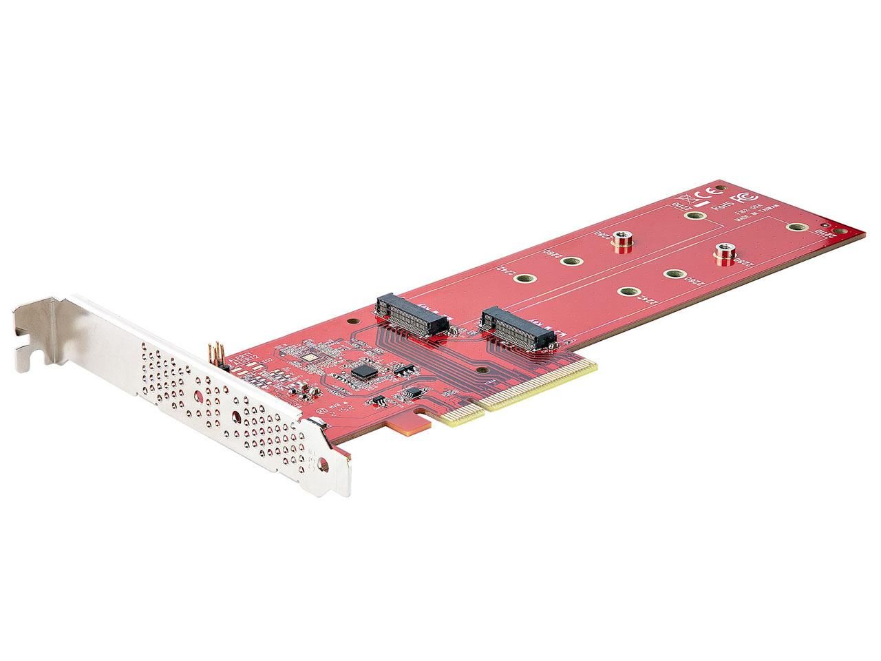 .COM PCIe拡張カード PCIe x 8 2 M.2 SSD スロット分割設定必要 DUAL-M 2-PCIE-CARD-B