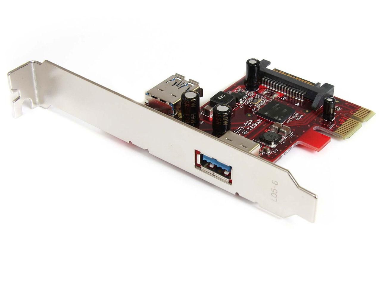 .COM USB増設カード PCIe 2.0 x 1 2 USB-A 5 Gbps SATA 900 mA Win