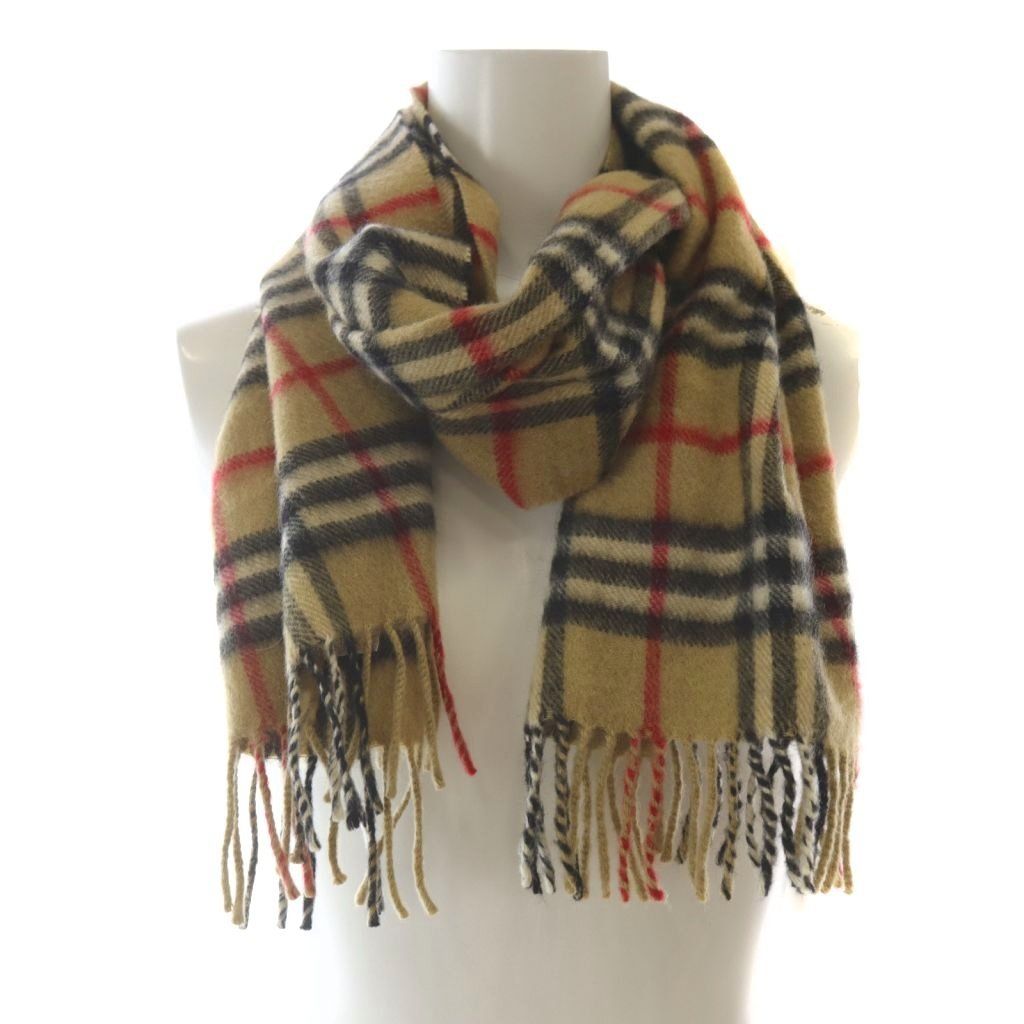 Burberrys　希少カラー 100%カシミヤ 　マフラー　ブラウン BURBERRY（バーバリー） Burberrys ノバチェック カシミヤ マフラー