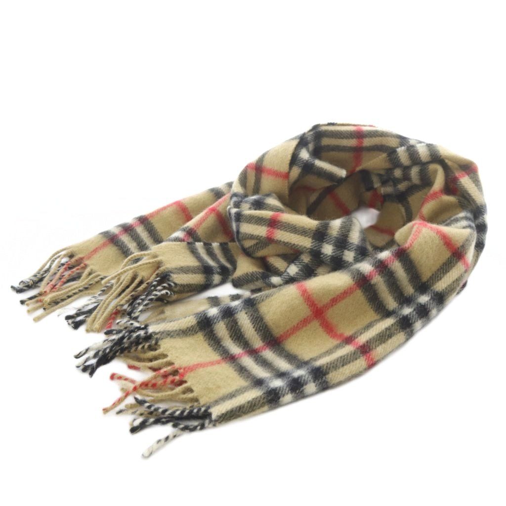 BURBERRY カシミヤ100%マフラー バーバリーズ Burberrys ヴィンテージ カシミヤ100% ノバチェック