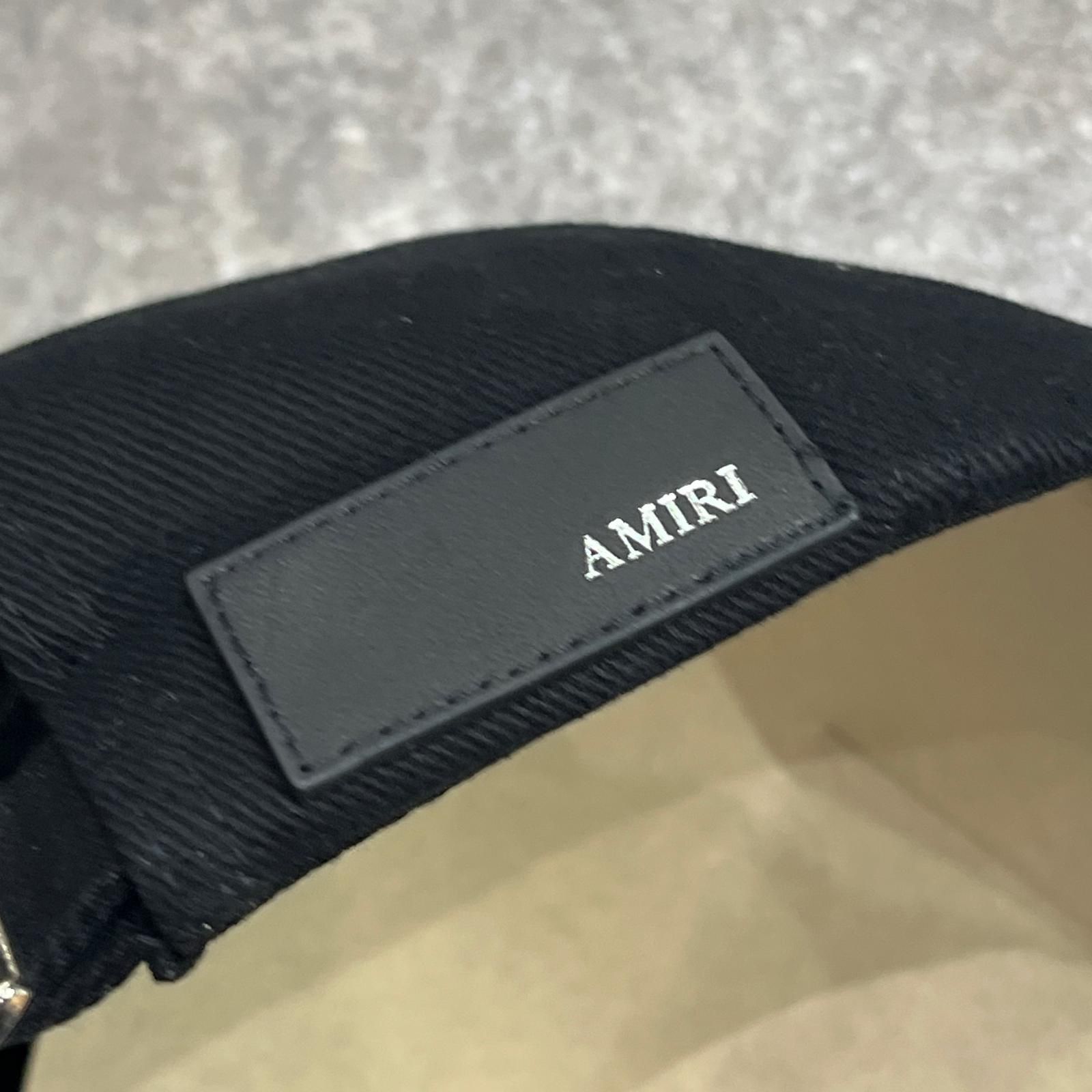 未使用 AMIRI 2026年 刺繡キャップ 帽子 キャップ アミリ ブラック F