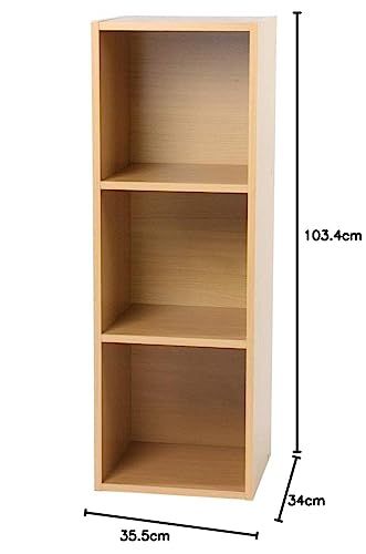 レコードボックス バイナルボックス ３段 ＊ ナチュラル 彡 e 48 1 f 80