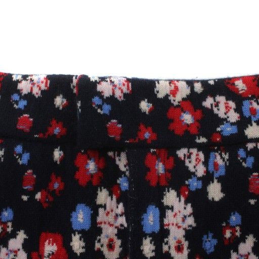 バリー BARRIE ニットパンツ カシミヤ ウール混 ストレート 花柄 総柄  