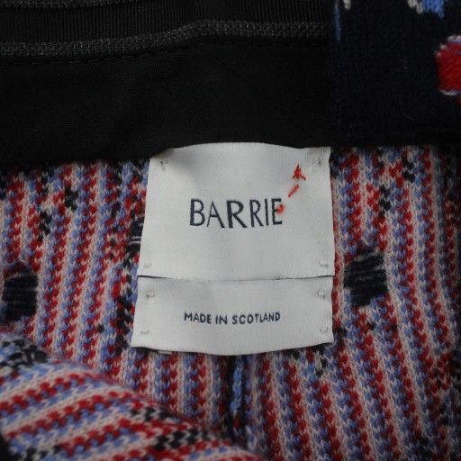 バリー BARRIE ニットパンツ カシミヤ ウール混 ストレート 花柄 総柄  