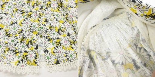 ミュウミュウ miumiu タグ付 2021 ワンピース デイジー柄 花柄 切替  