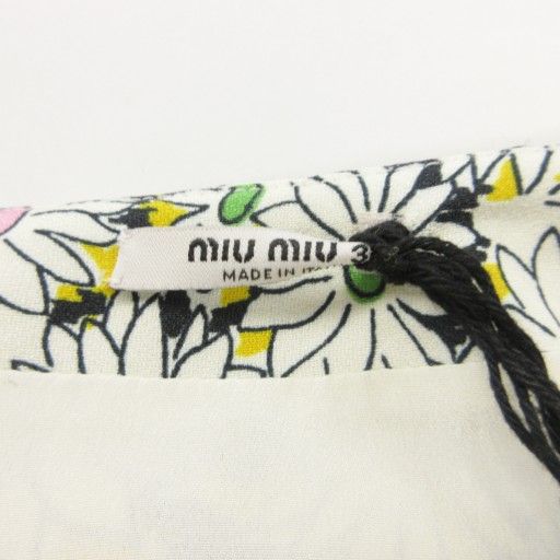 ミュウミュウ miumiu タグ付 2021 ワンピース デイジー柄 花柄 切替  